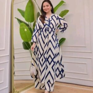 elegant swan embroidered cotton suit set